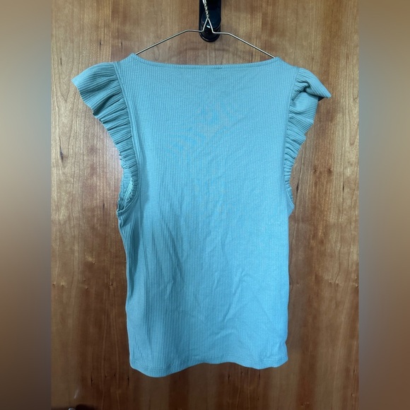J. Crew BNWT Light Green Ruffle Sleeve Top Size Small - Picture 5 of 6